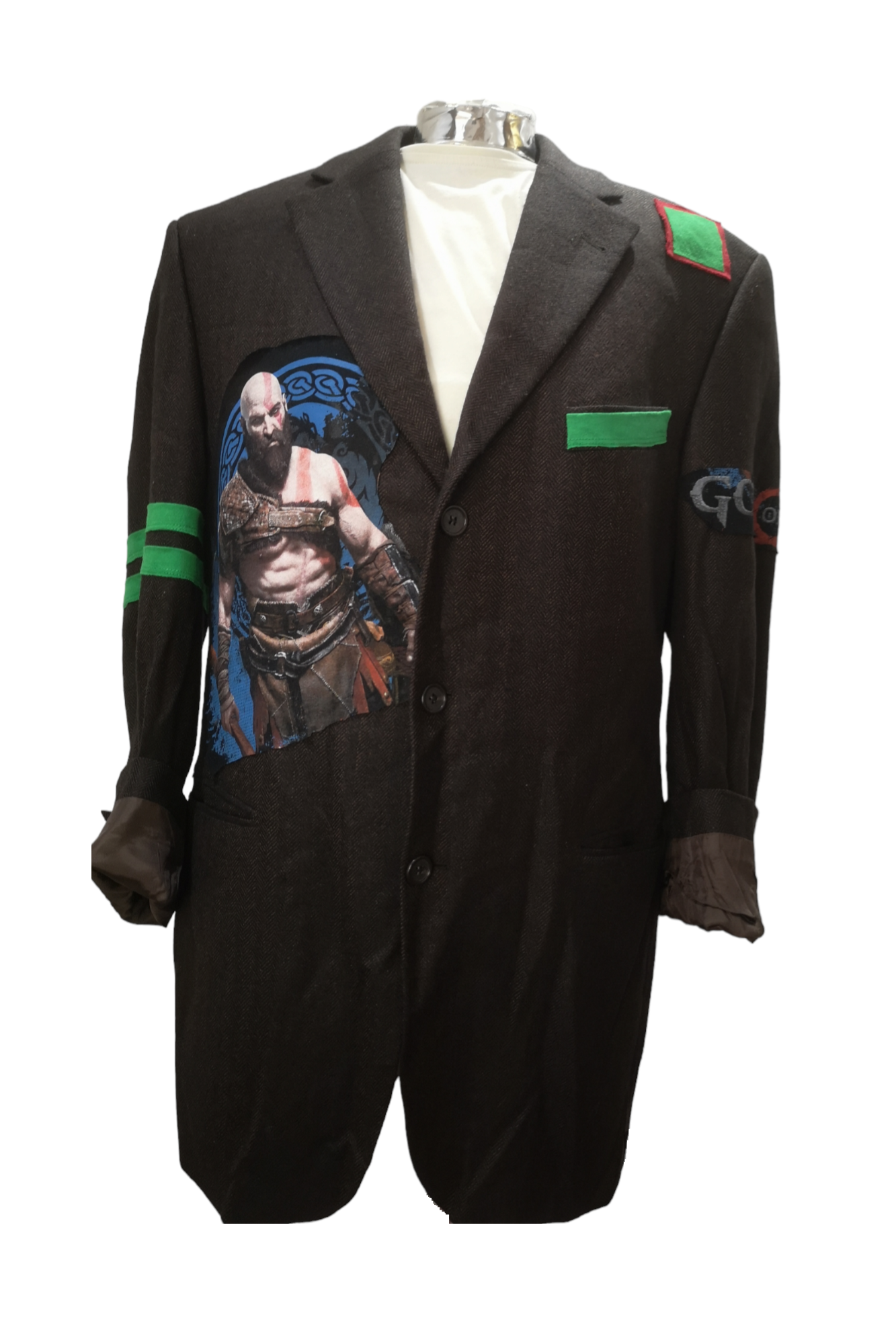 Vintage wool blazer with IRISH WARRIOR theme