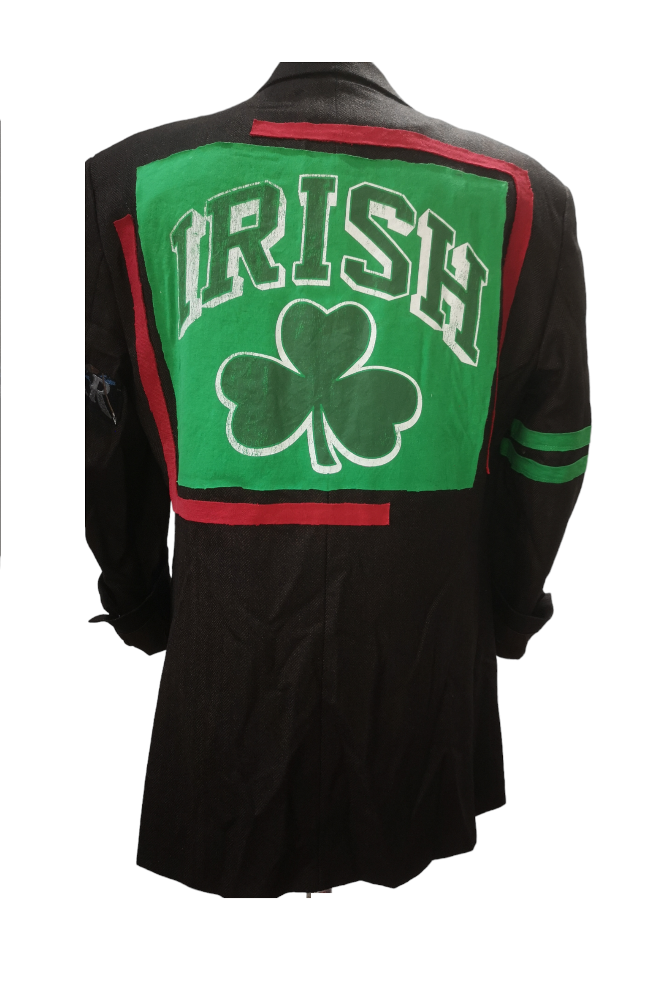 Vintage wool blazer with IRISH WARRIOR theme