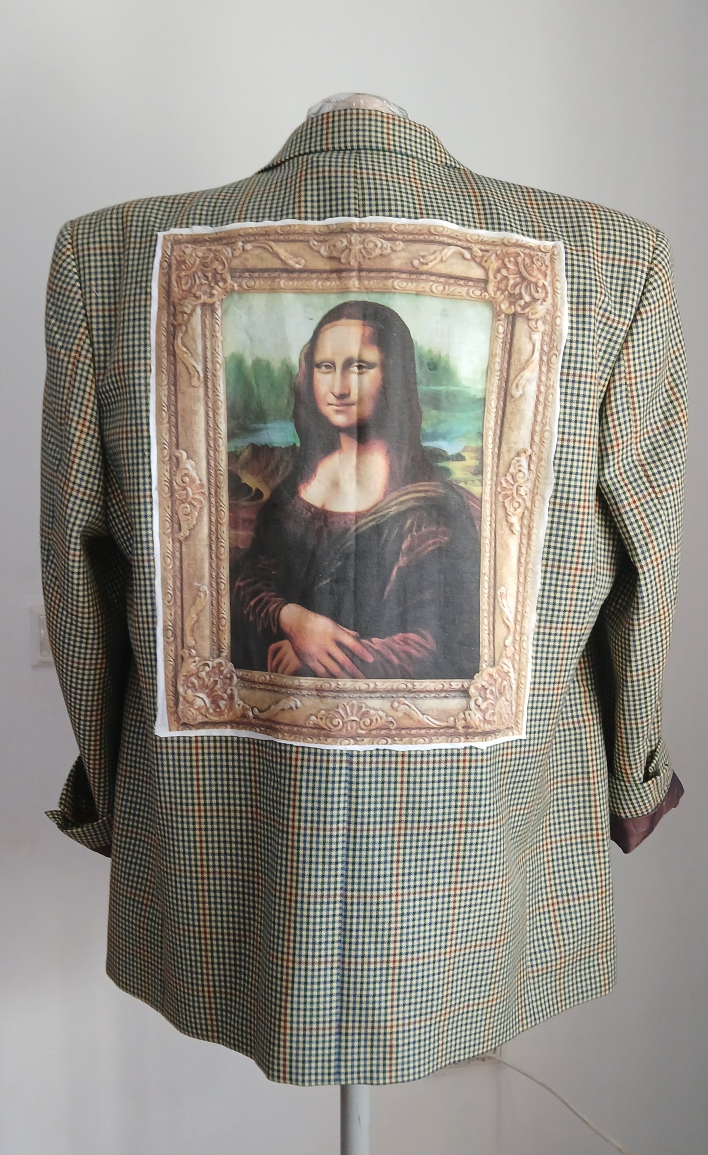 Blazer with patches - Mona Lisa iconic tableau