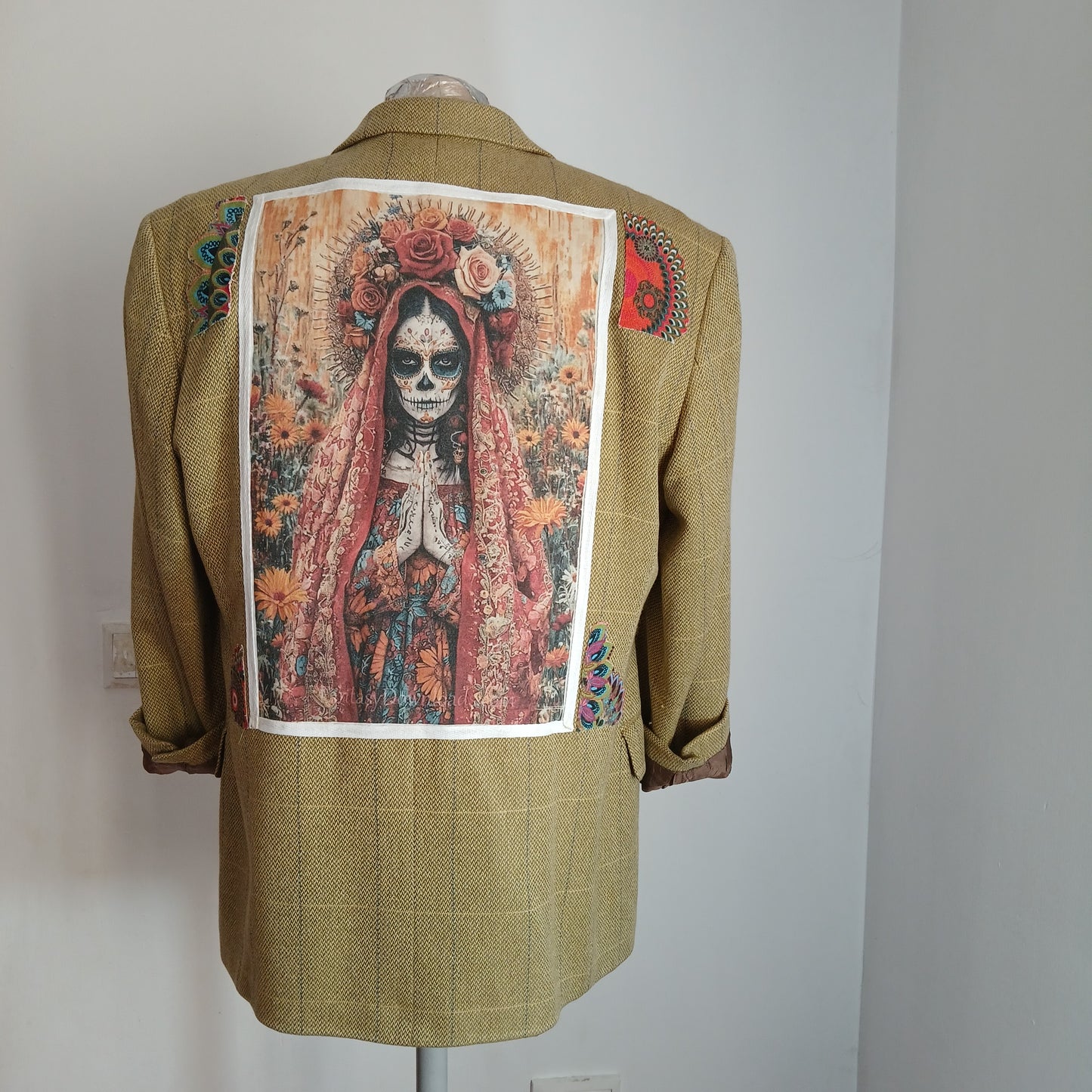 Cashmere premium blazer - Dia de las muertos patches