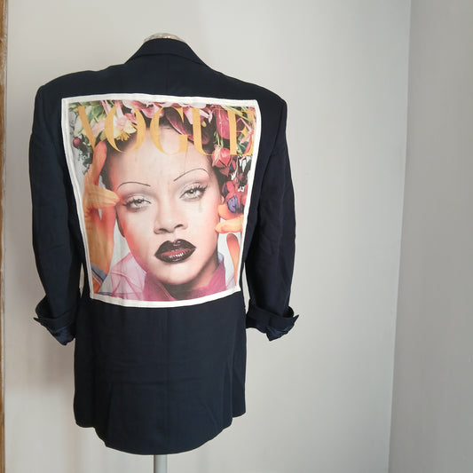 Double breasted pre-owned jacket  -  Rihanna iconic tableau patch