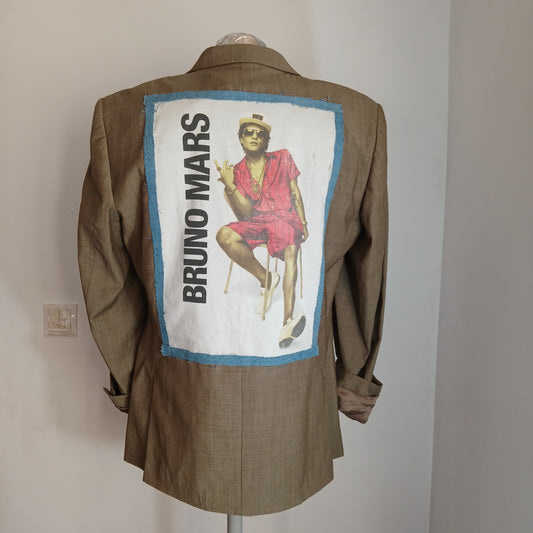 Single breasted pre-owned blazer - Bruno Mars tableau patch