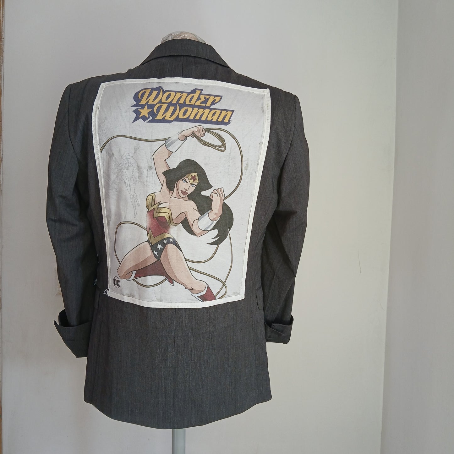 Oversized style jacket  - Wonder Woman patches