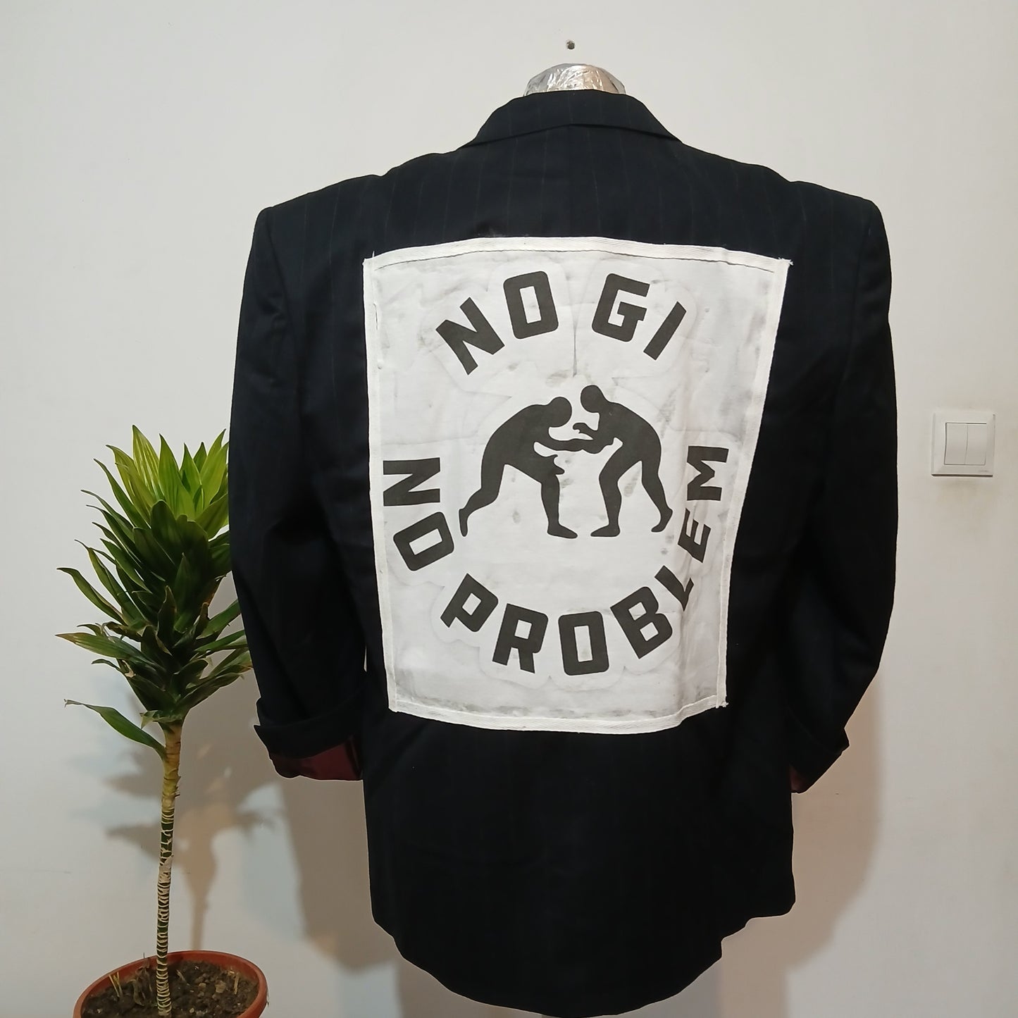 Double breasted jacket  - jiujitsu  - No gi, no problem statement tableau patch