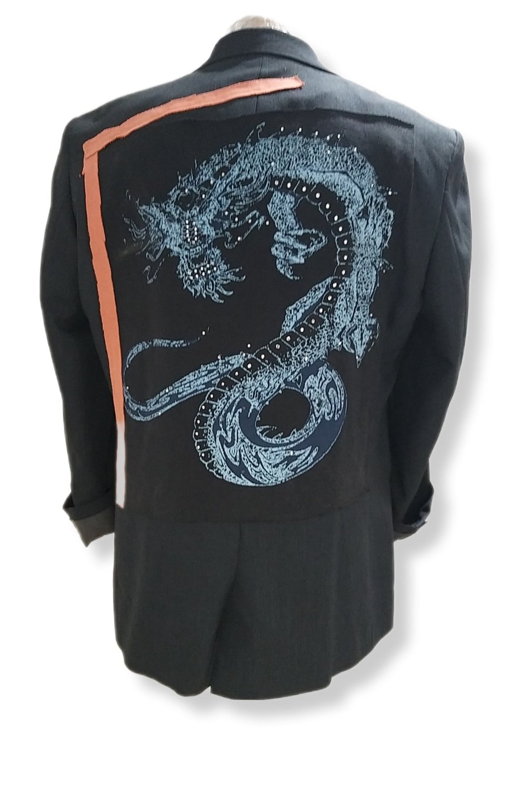 Single breasted patch blazer with DRAGON theme