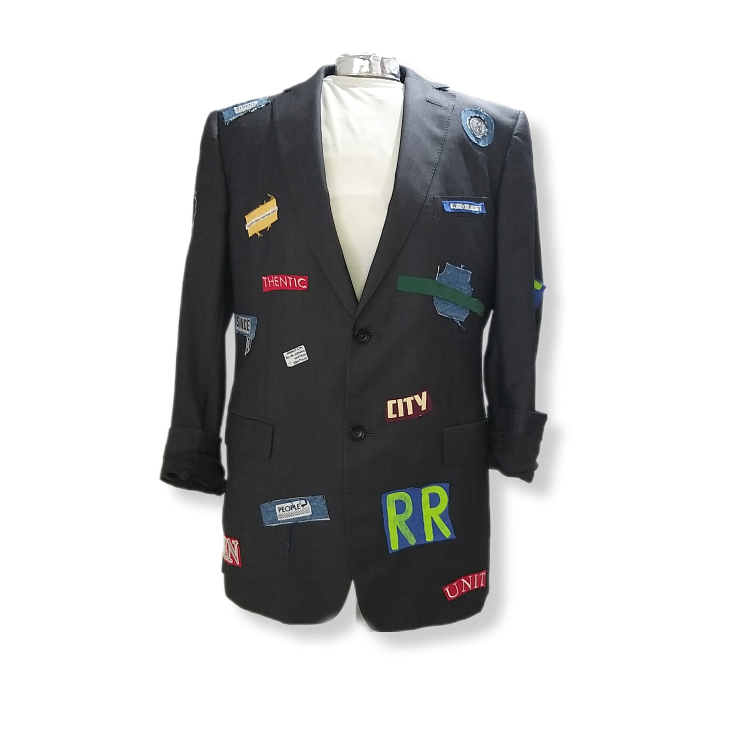 Wool patch blazer with NEW YORK CITY theme