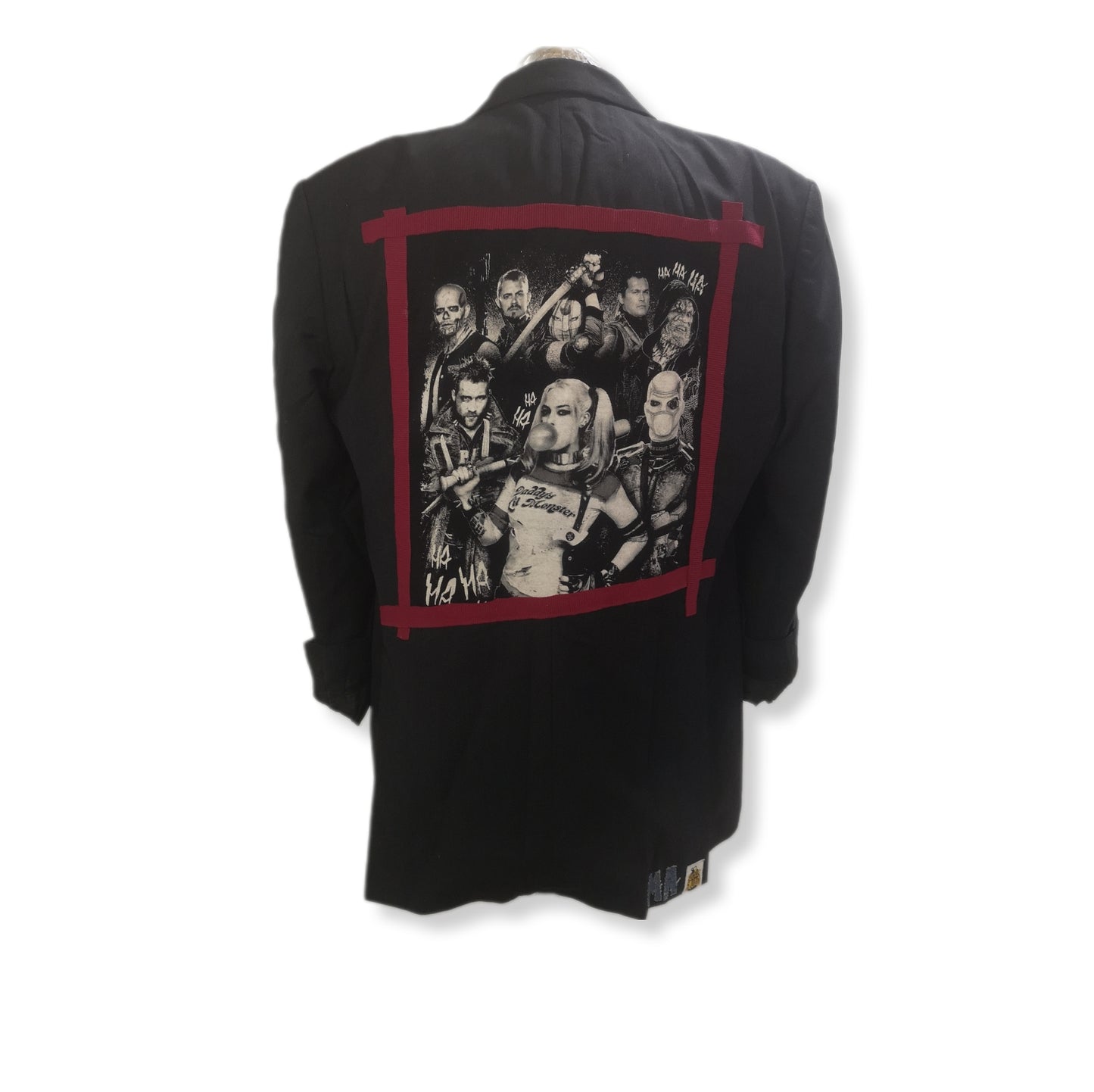 Single-breasted blazer with SUICIDE SQUAD theme