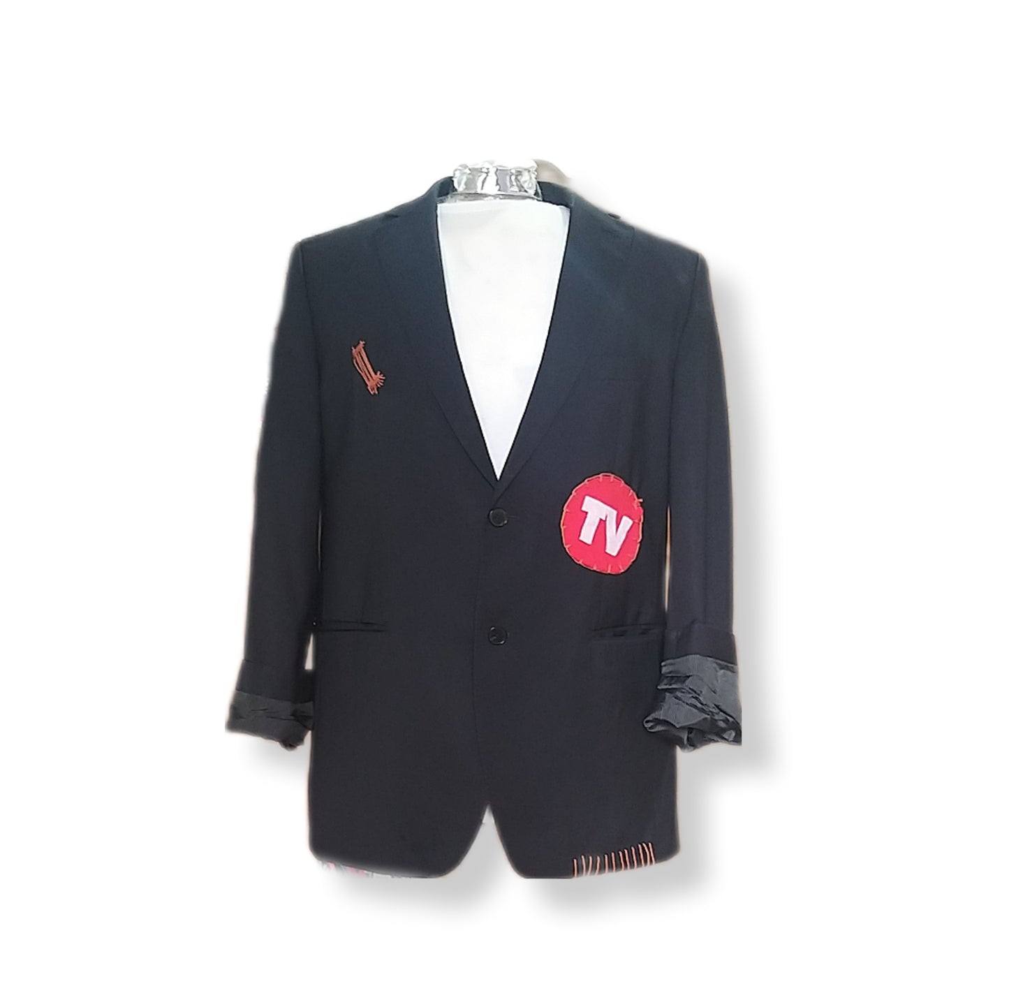 Single breasted over the top style blazer with "RISING STAR BSAKETBALL" theme