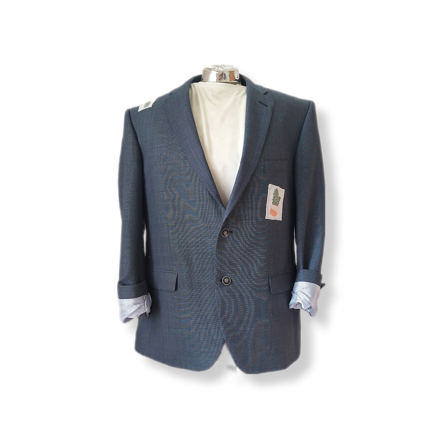 Single breasted wool boxy blazer style with FLOWERS theme