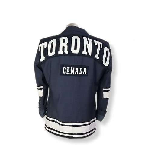 Pre-owned Vintage Blazer 100% wool with TORONTO theme