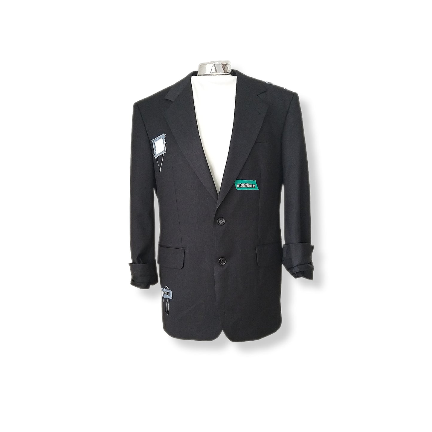 Single breasted vintage blazer with RUGBY theme