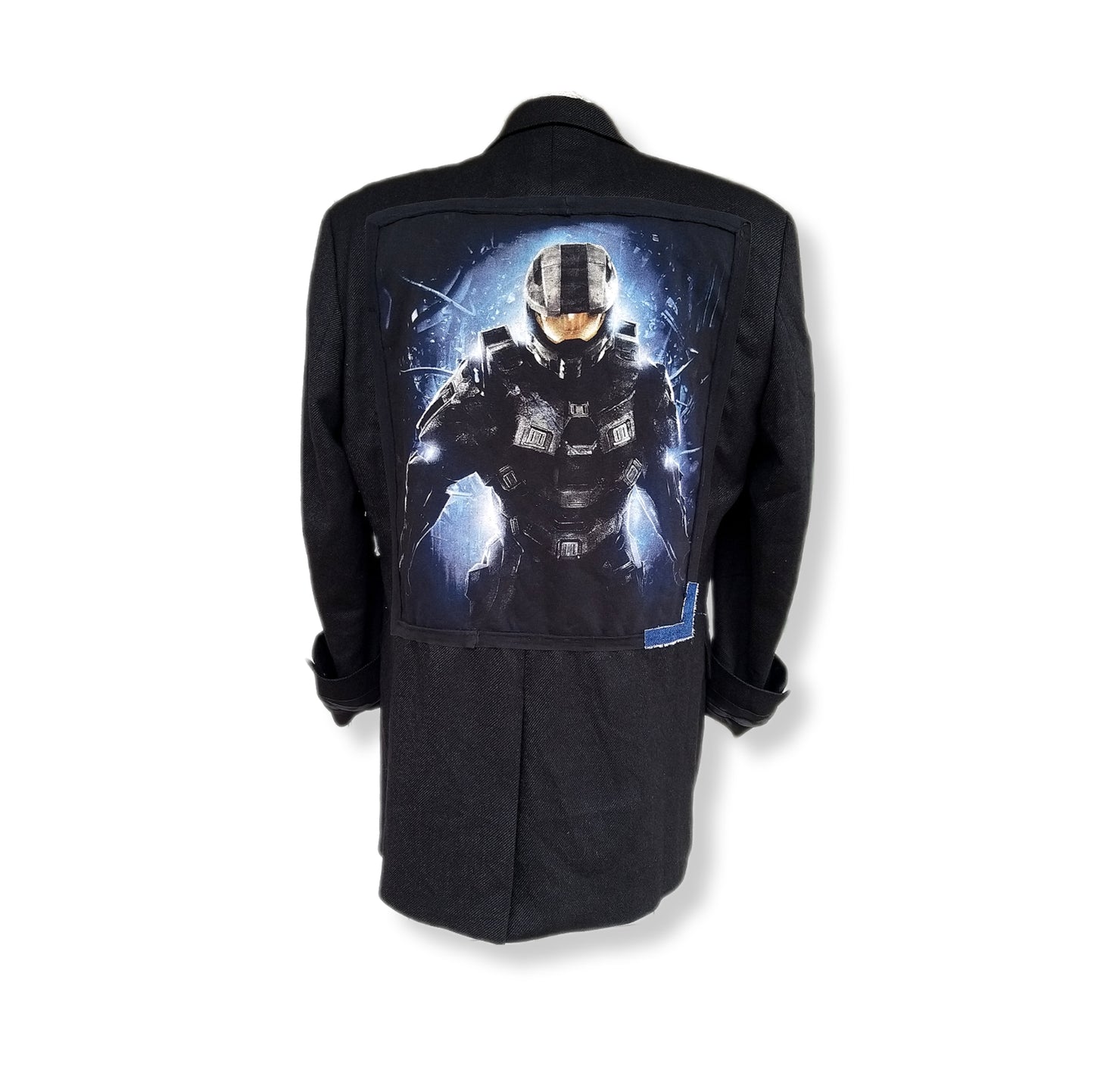 Single breasted oversized cash blazer with ROBOT theme