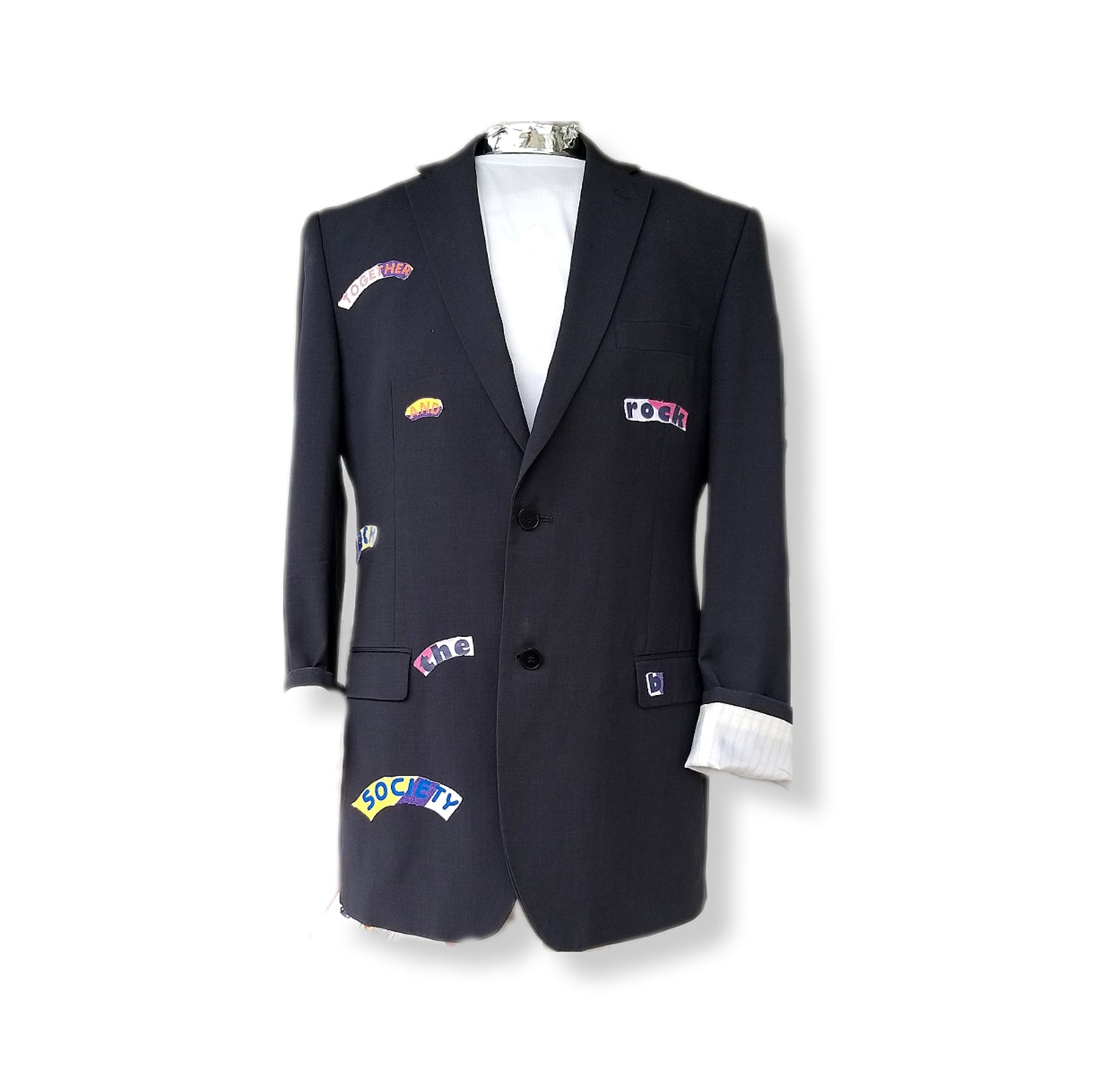 Oversized style blazer with RAINBOW patches theme