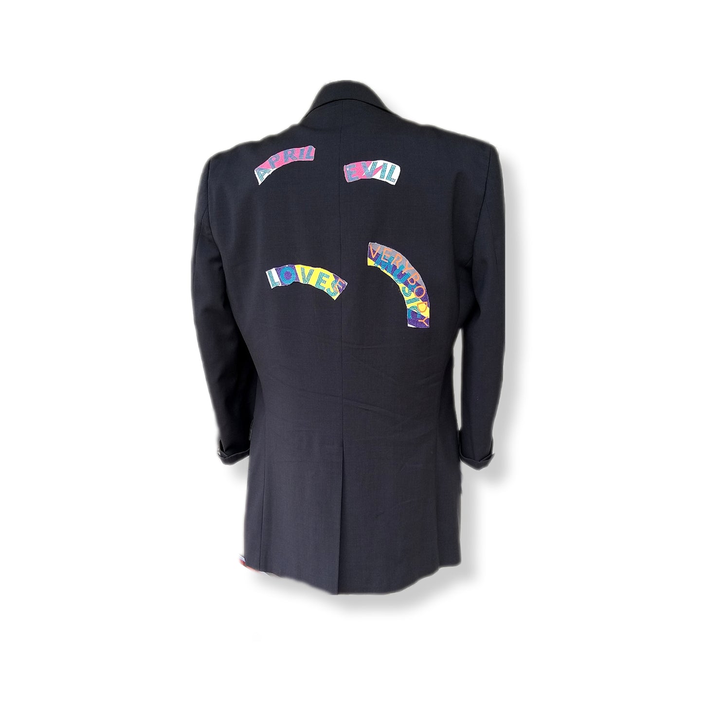 Oversized style blazer with RAINBOW patches theme