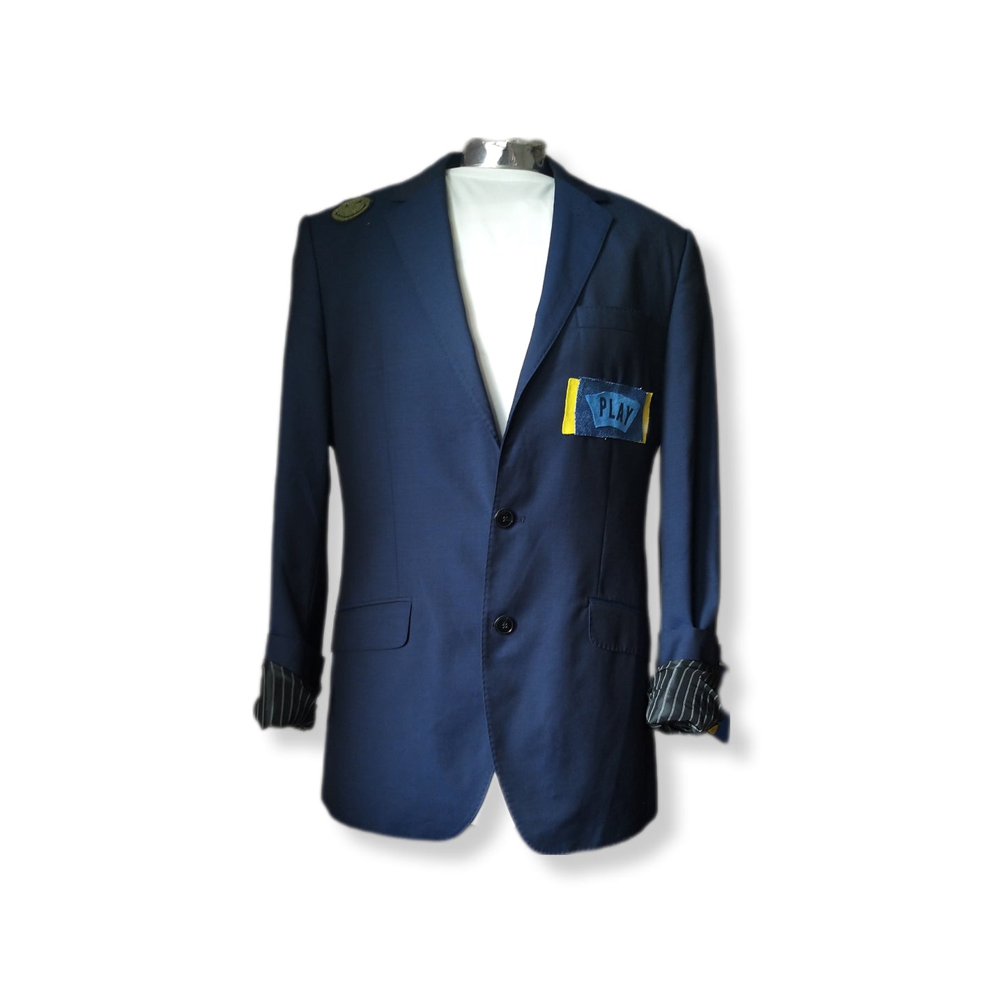 Navy single breasted blazer for summer with HARD ROCK CAFE theme