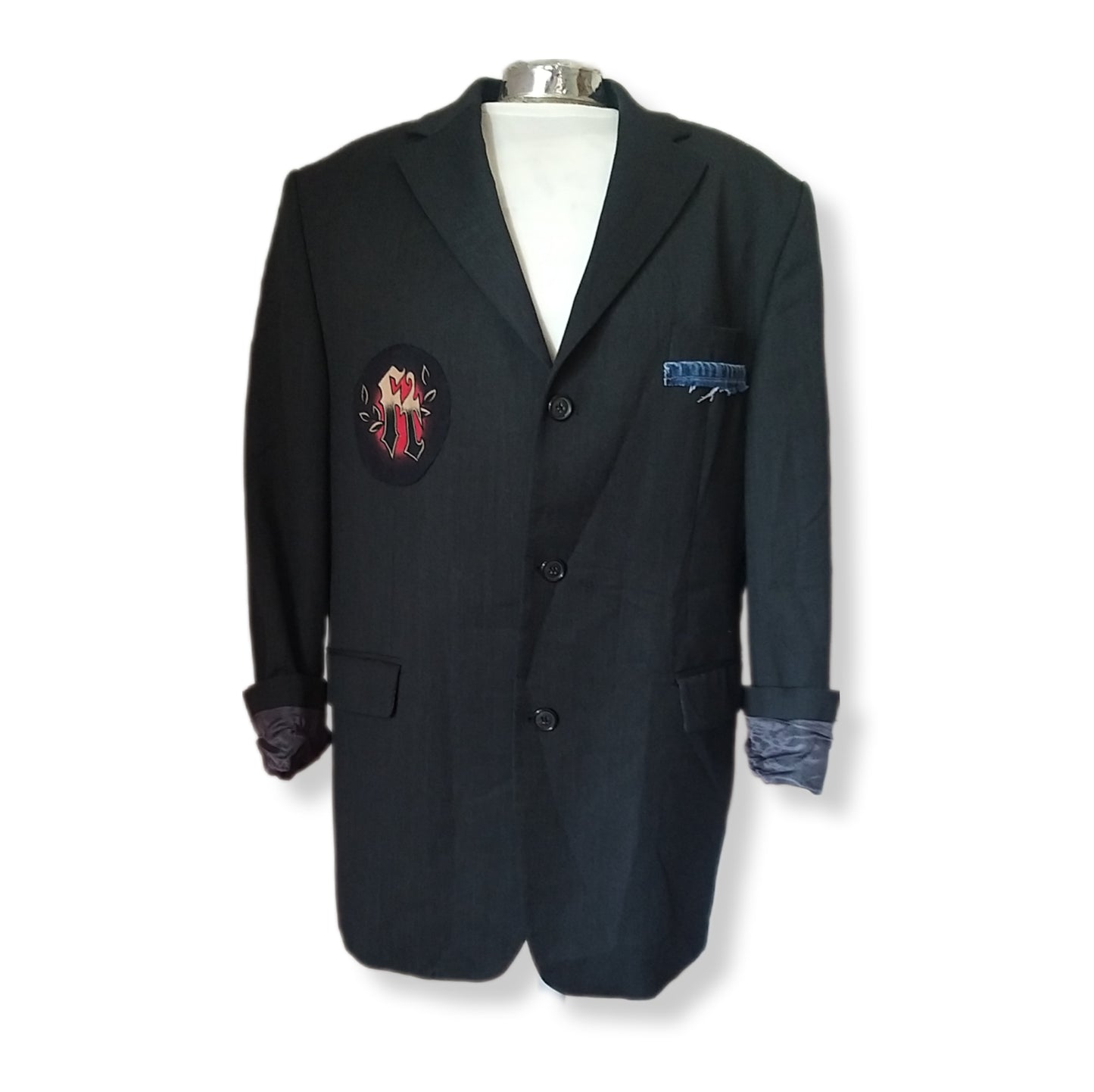 Pre - owned blazer with  PUNK WINGS  theme