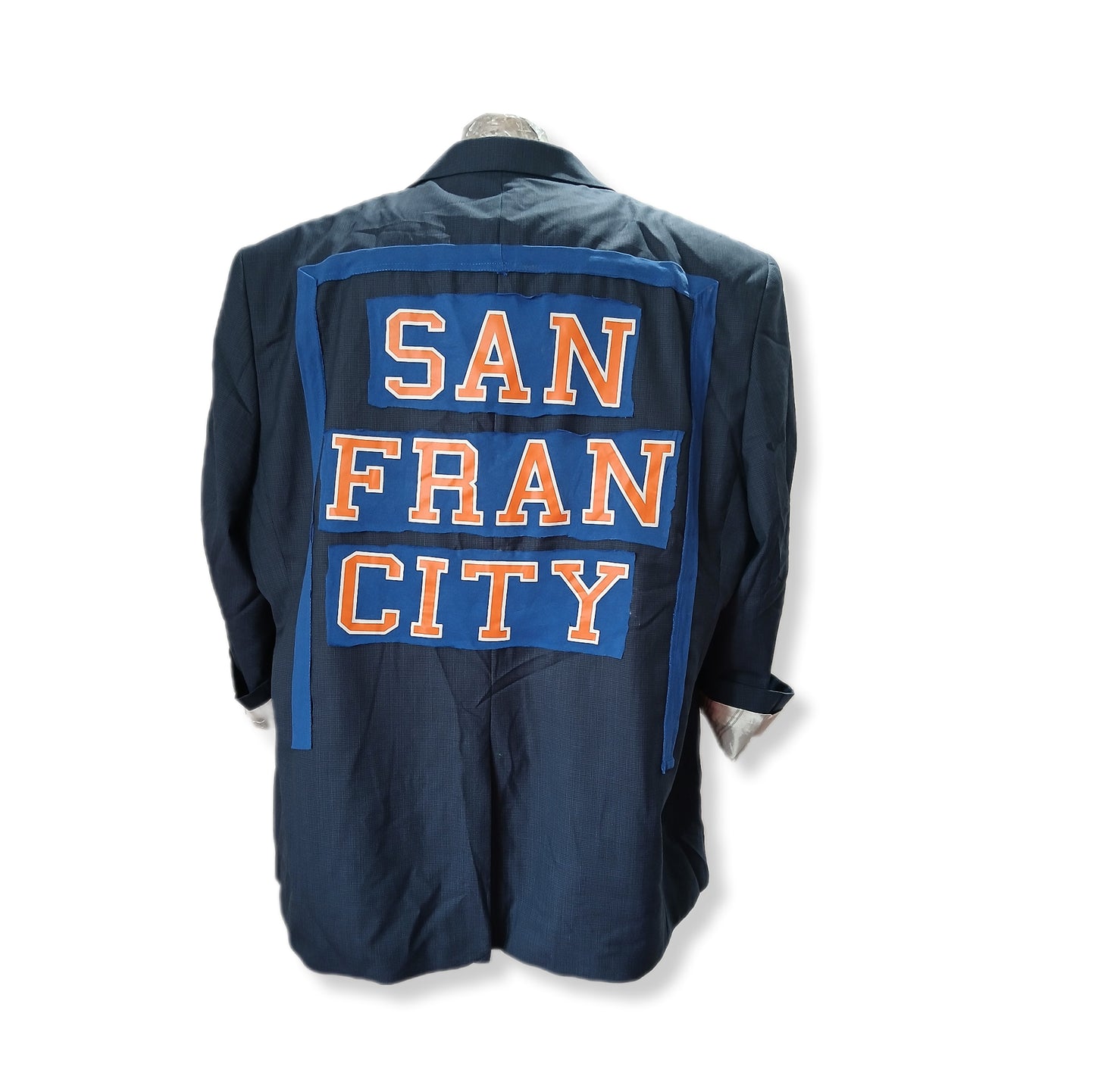 Vintage blue blazer with SAN FRAN CITY theme