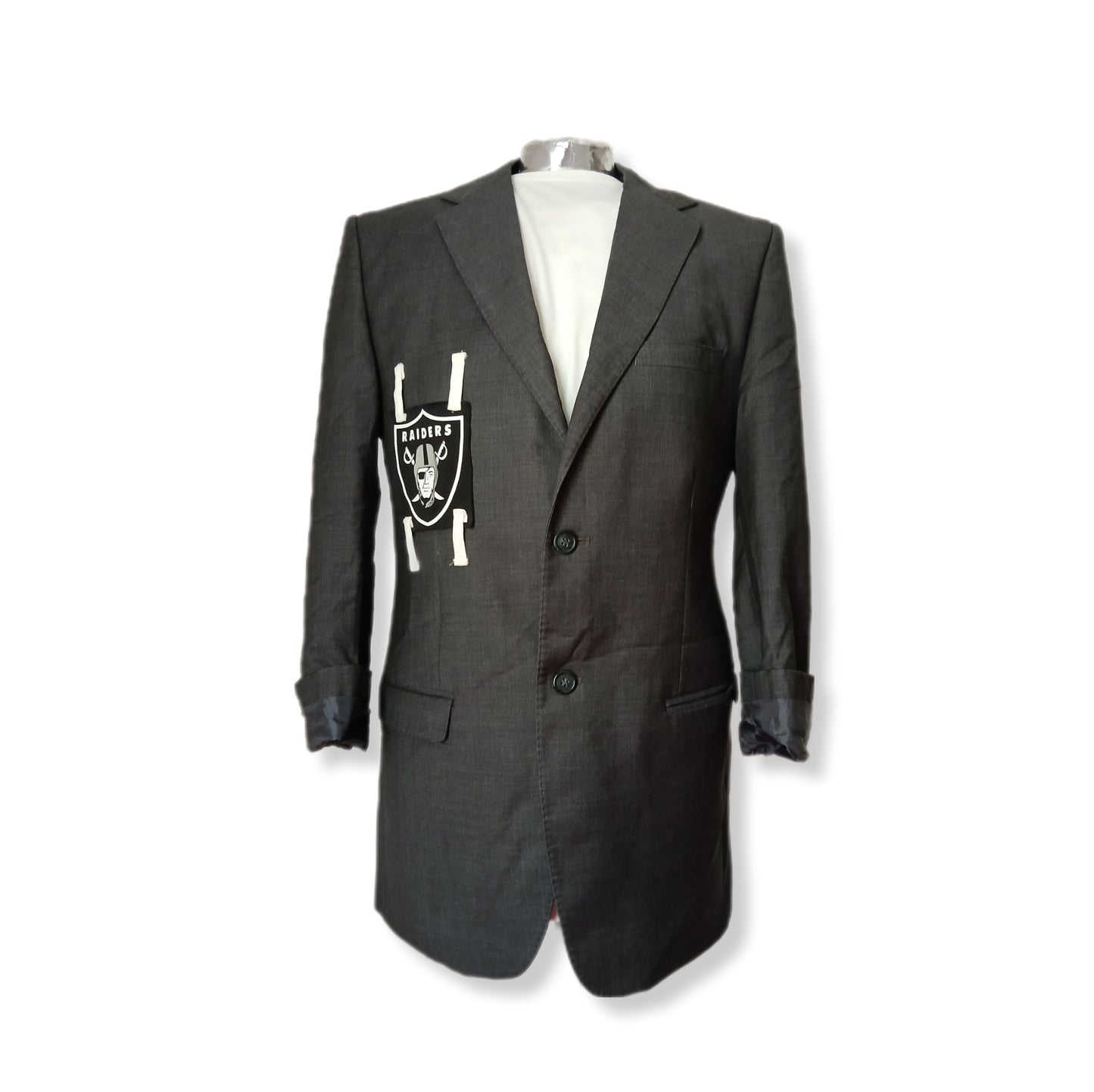 Single breastead blazer with RAIDERS theme