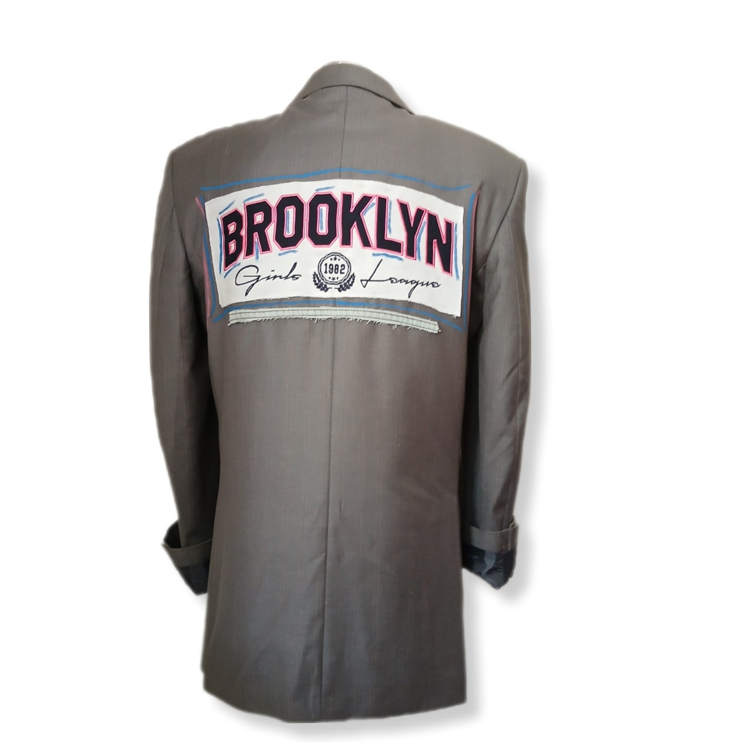 Pre - owned blazer with BROOKLYN theme