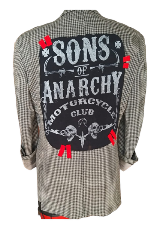 Vintage wool blazer with SONS OF ANARCHY theme