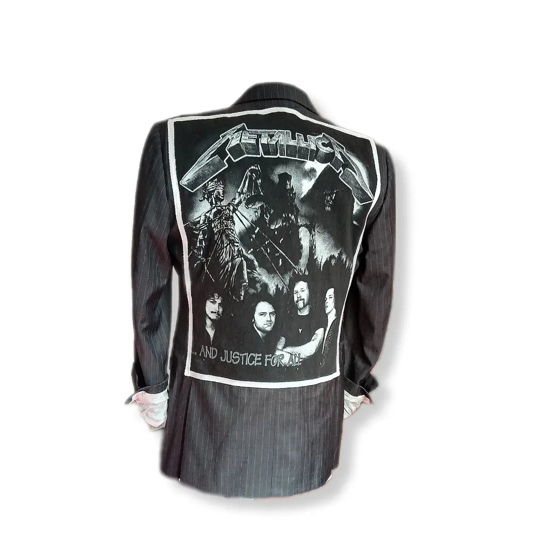 METALLICA theme on slim suit jacket