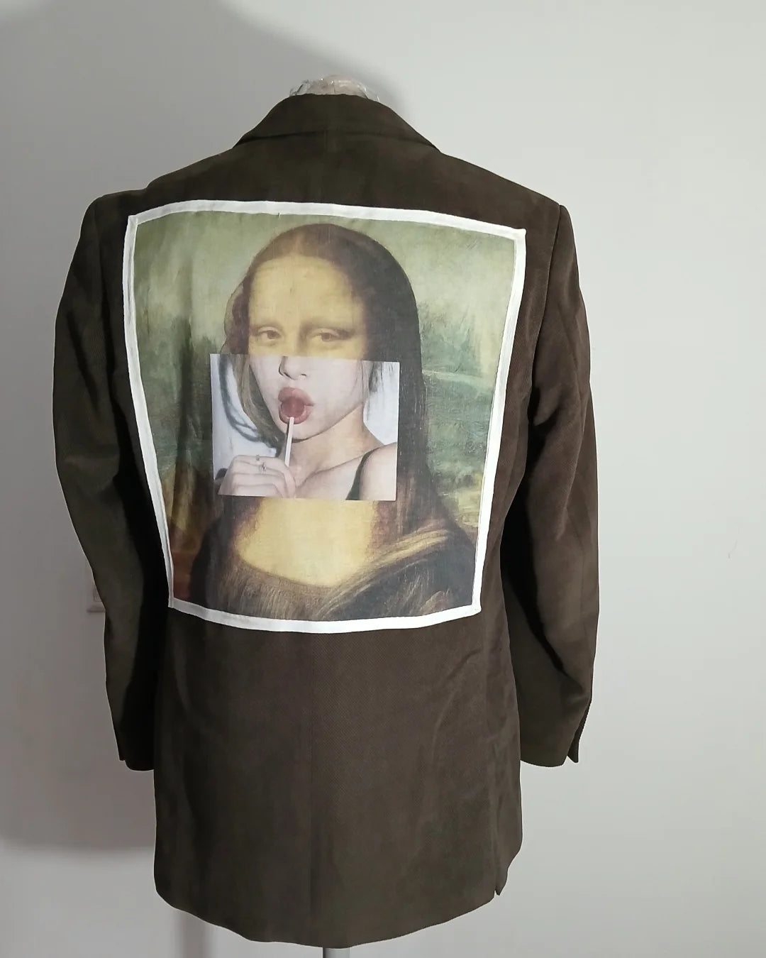 Oversized style jacket  - Mona Lisa iconic tableau patch