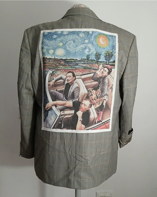 Blazer with patches - Oversized style  - Dali, Frida theme