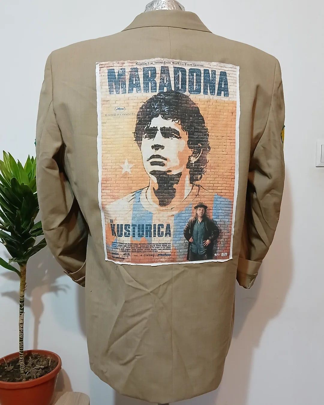 Oversize blazer  -  Maradona theme patch