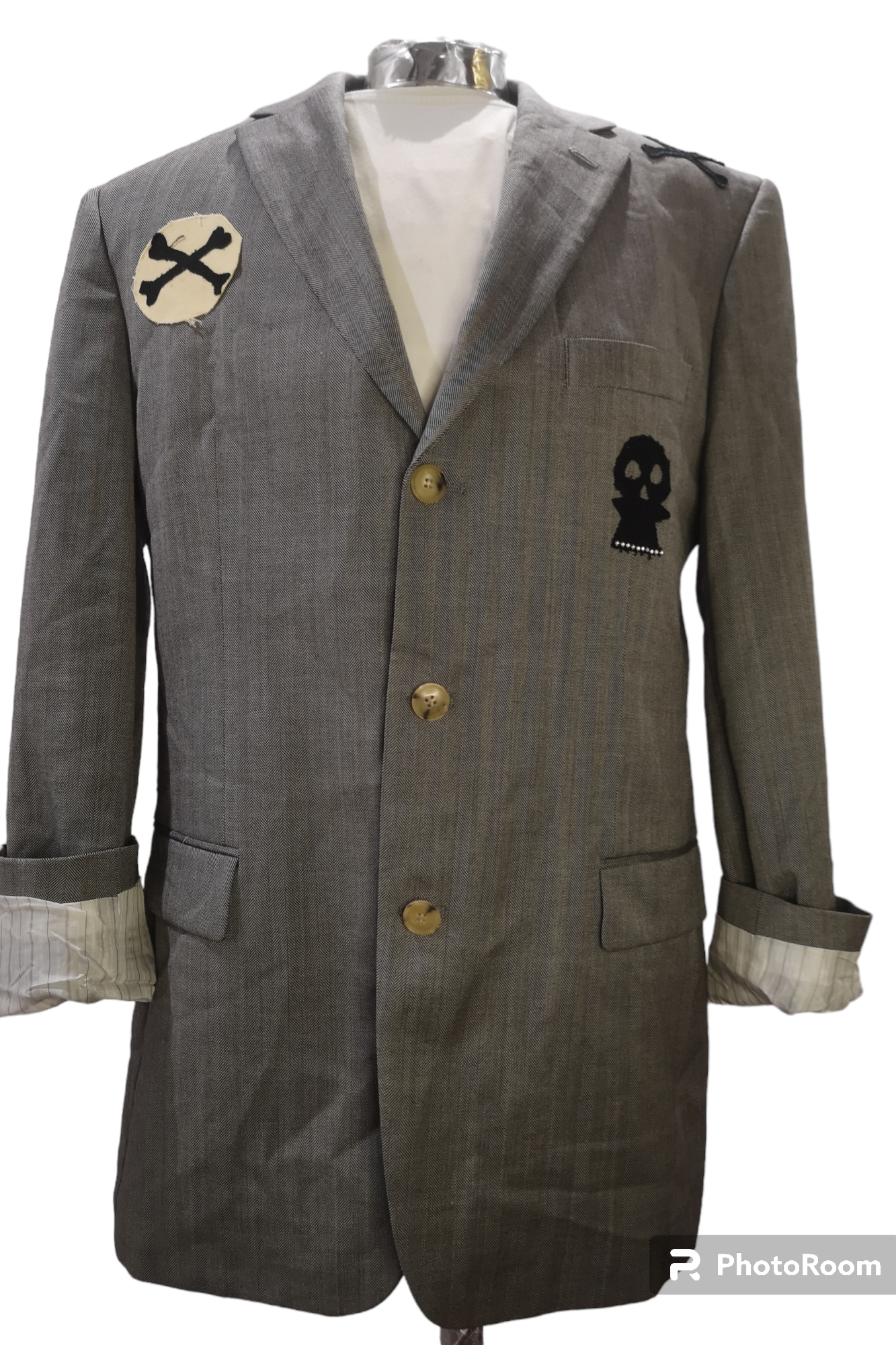 Vintage wool blazer with CAPTAIN  MORGAN theme