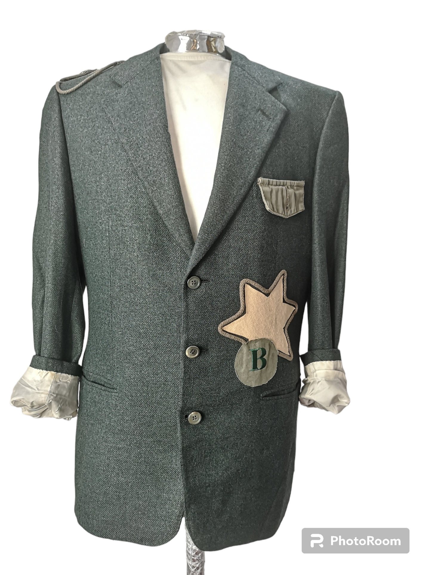 Vintage wool blazer with FLYING FORTRES theme