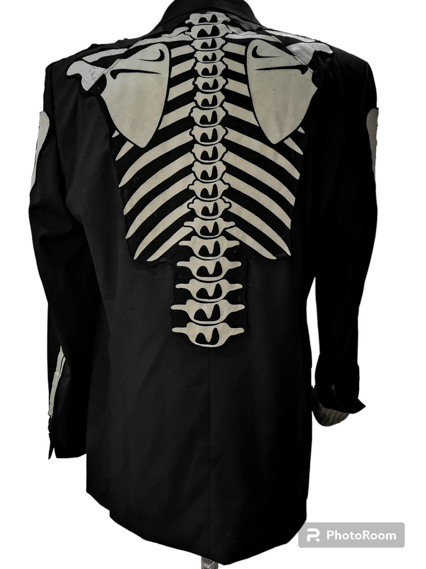 Vintage wool blazer with SKELETON theme