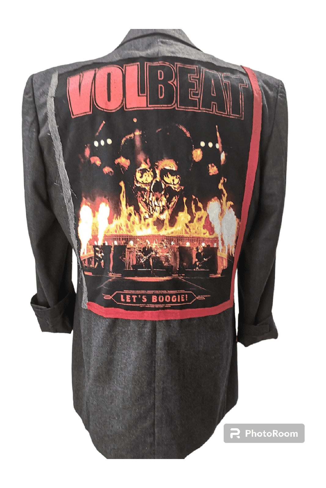 Vintage wool blazer with VOLBEAT theme