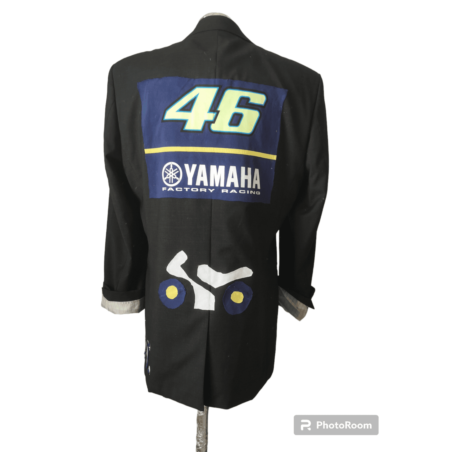 Vintage wool blazer with YAMAHA theme