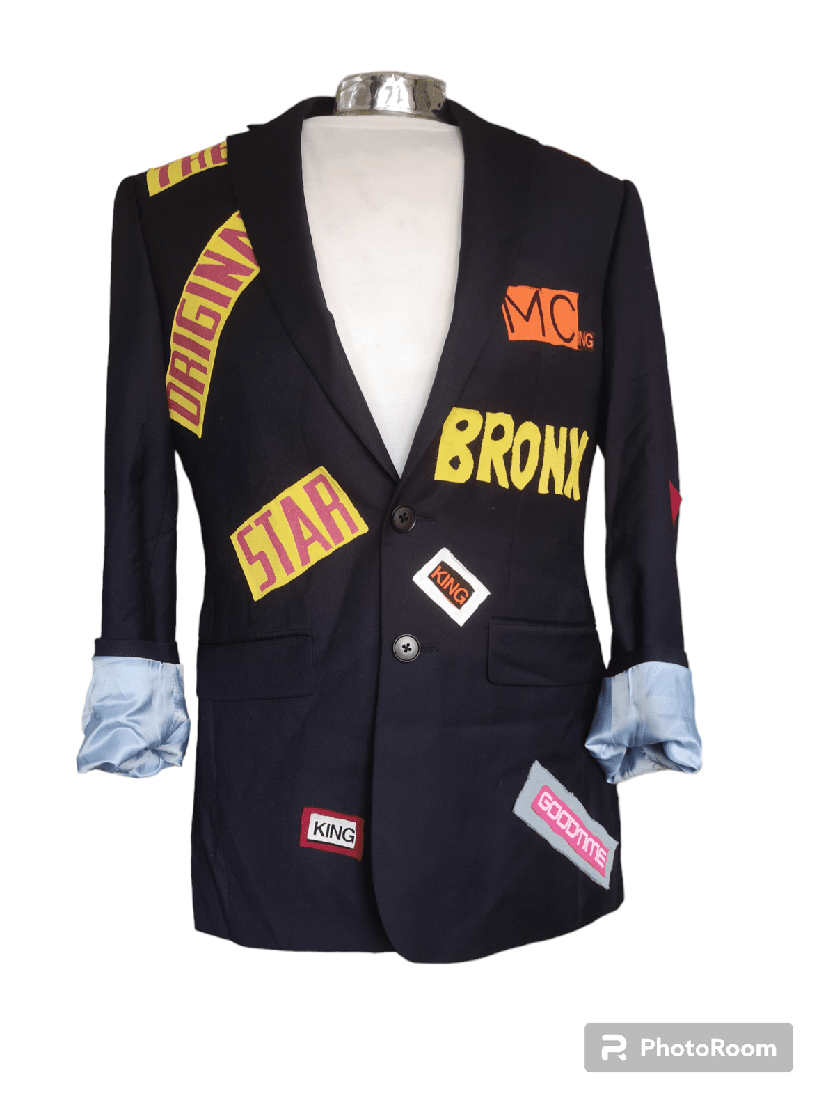 Vintage wool blazer with HIP HOP theme