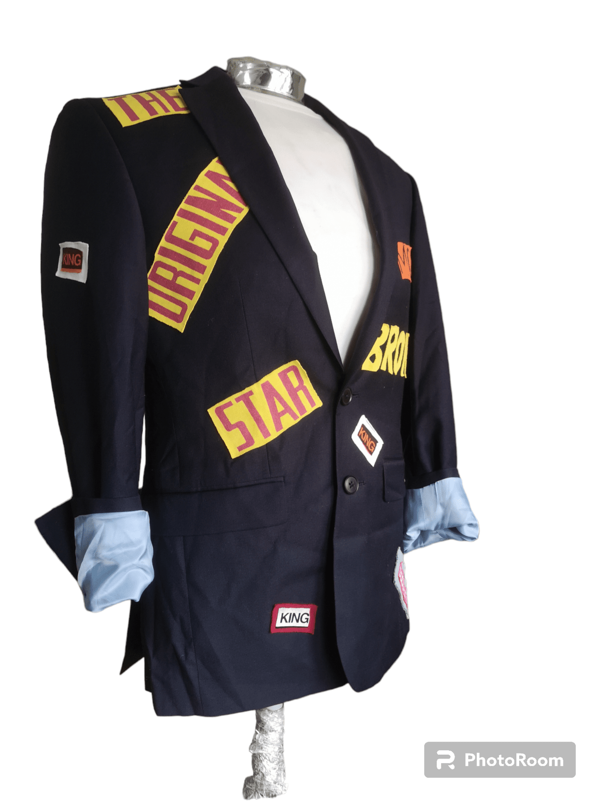 Vintage wool blazer with HIP HOP theme