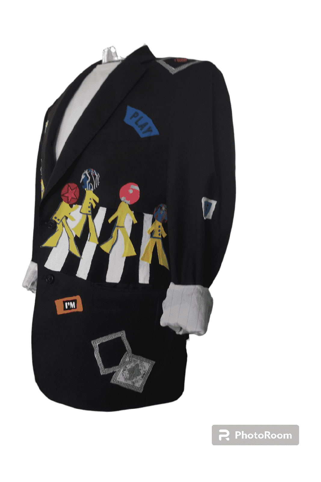 Vintage wool blazer with THE BEATLES theme