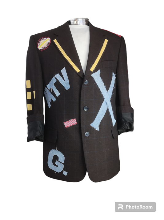 Vintage wool blazer with GENERATION X theme