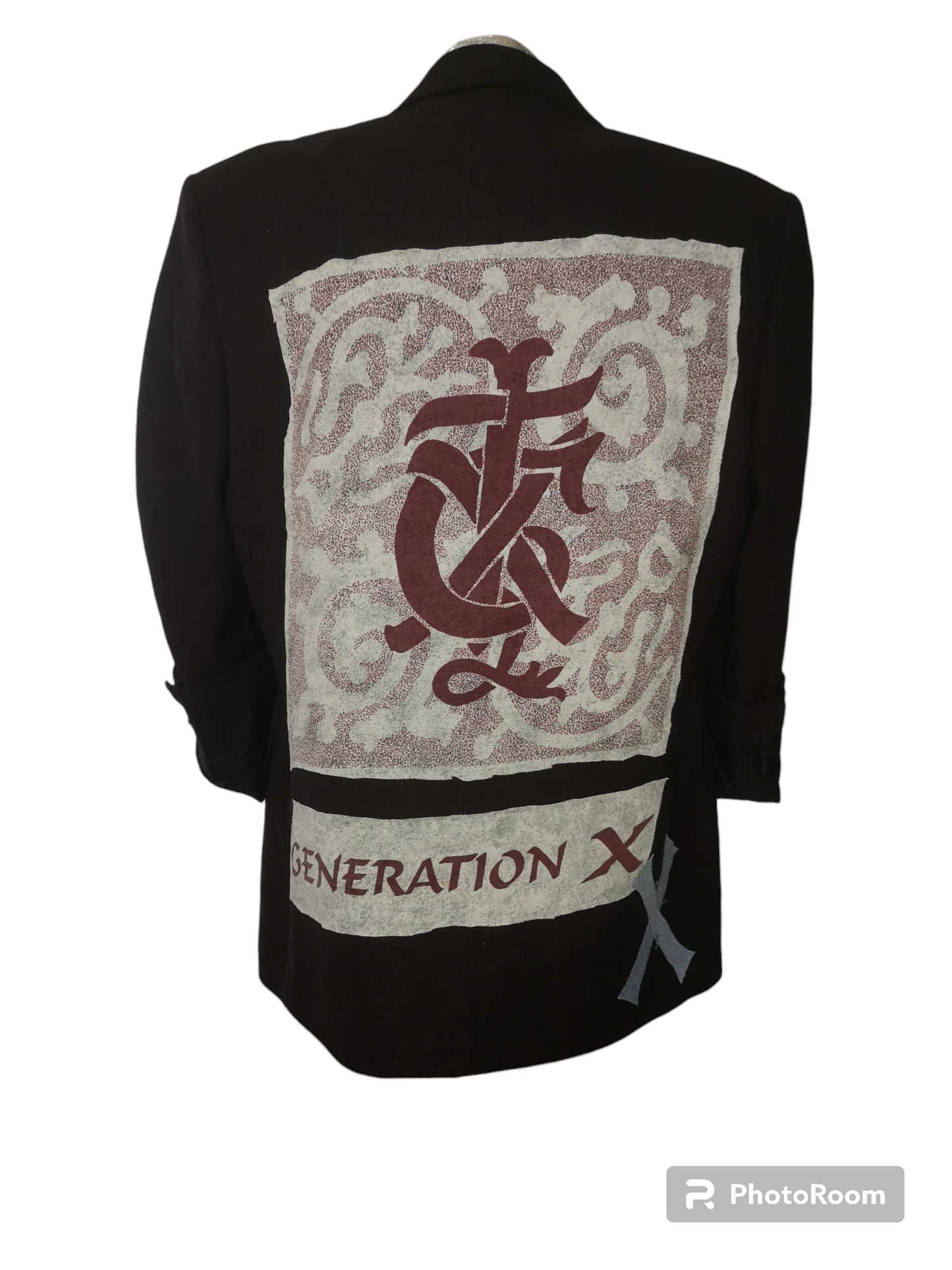 Vintage wool blazer with GENERATION X theme