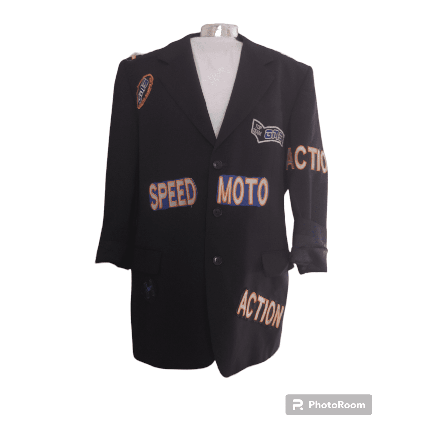 Vintage wool blazer With MOTORCYCLES theme