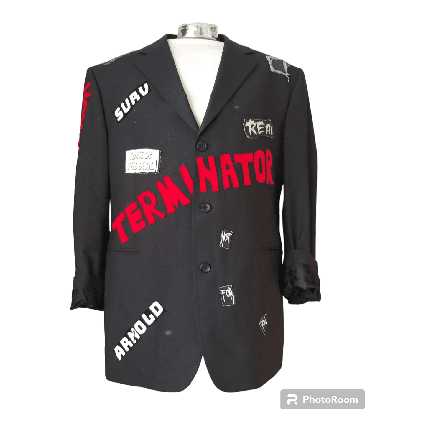 Vintage wool blazer with TERMINATOR theme